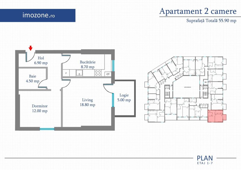 Militari-2 Camere | 55.9 mp | Bloc Nou | Metrou Pacii / Preciziei, Comision 0